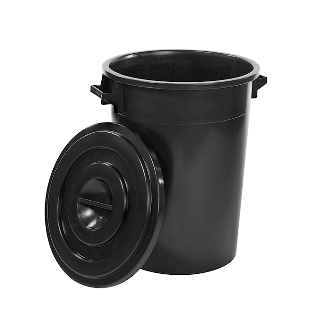Refuse tank round 75 lt black